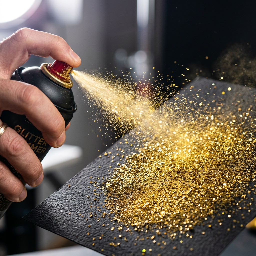 Glitter and Shimmer Spray Lab Trials